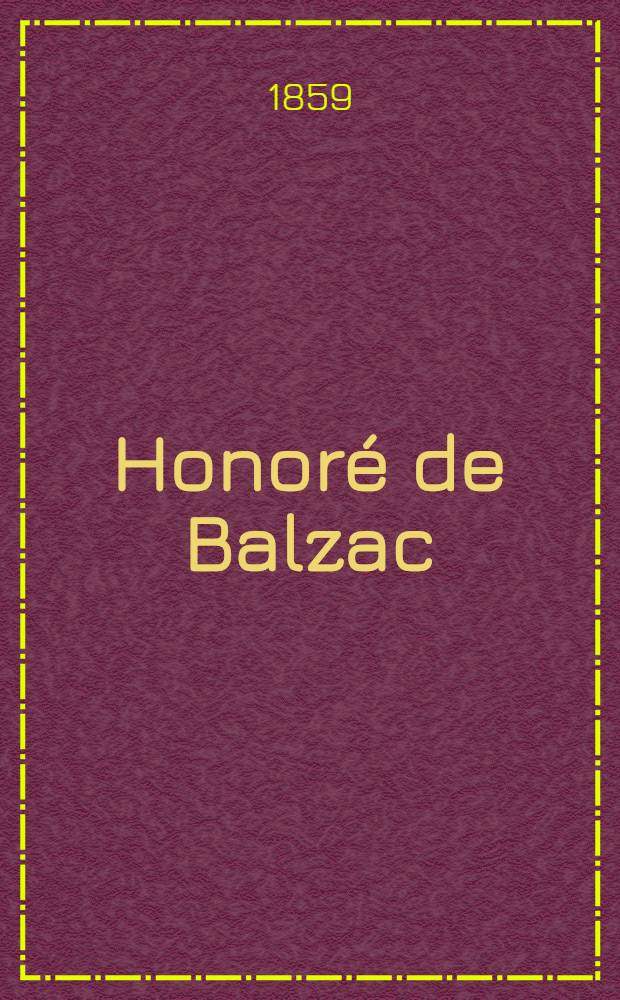 Honoré de Balzac