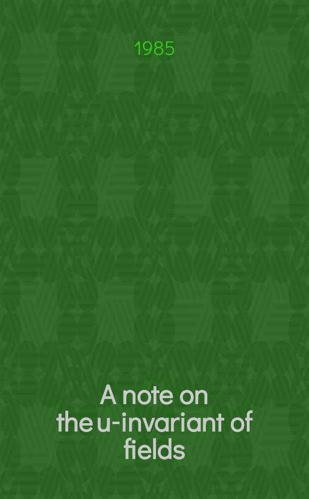 A note on the u-invariant of fields