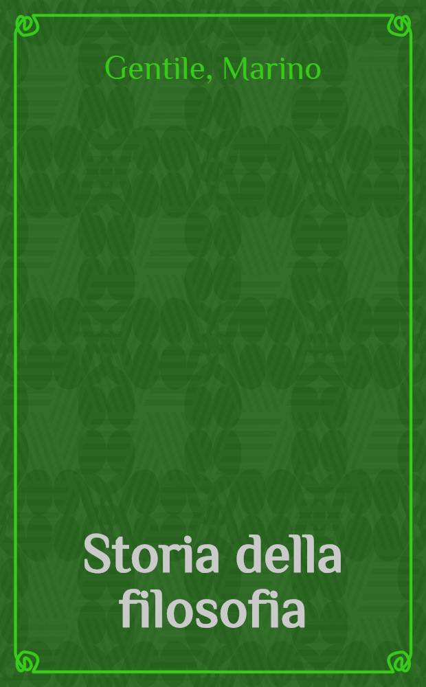 Storia della filosofia