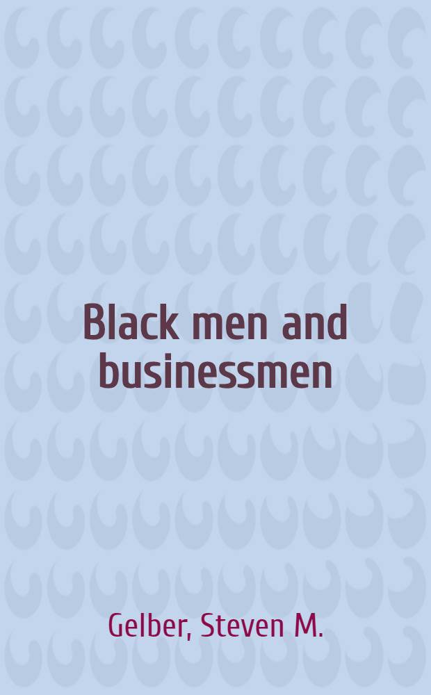 Black men and businessmen : The growing awareness of a social responsibility