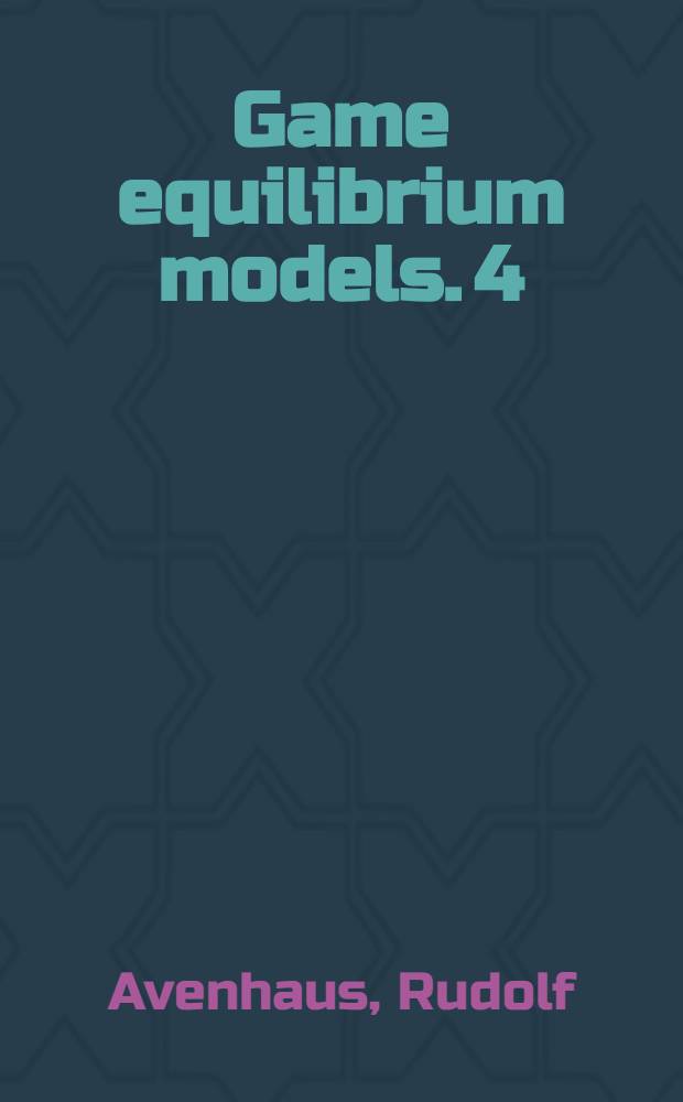 Game equilibrium models. 4 : Social and political interaction