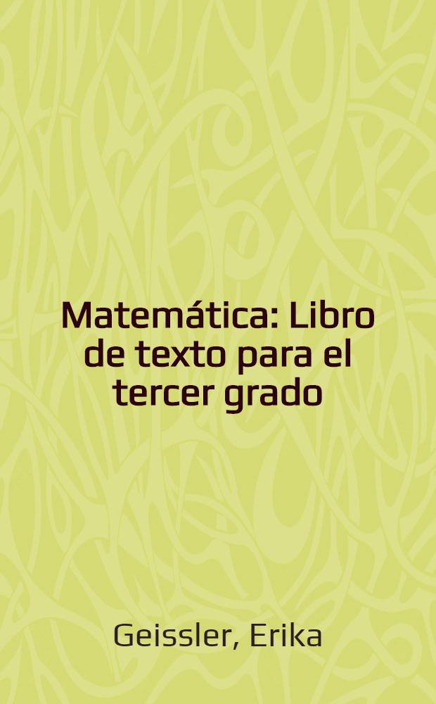Matemática : Libro de texto para el tercer grado