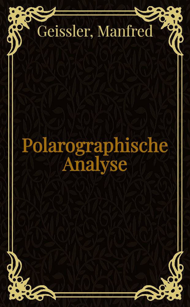 Polarographische Analyse
