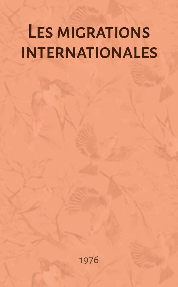Les migrations internationales