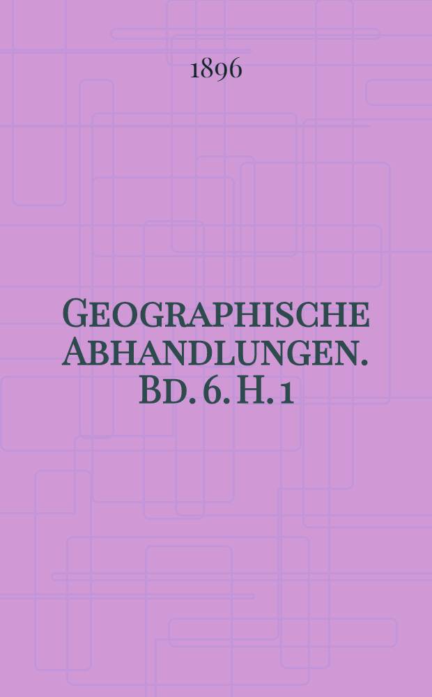 Geographische Abhandlungen. Bd. 6. H. 1 : Die Seen des Salzkammergutes und die österreichische Traun