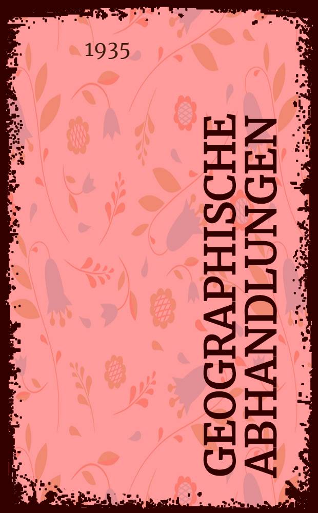Geographische Abhandlungen