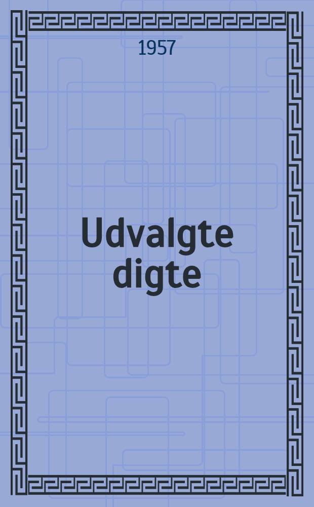 Udvalgte digte