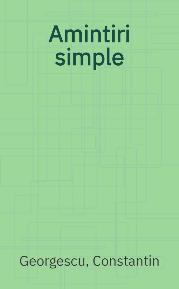 Amintiri simple
