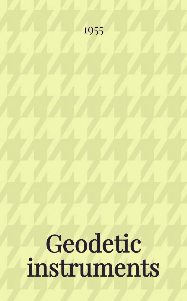 Geodetic instruments