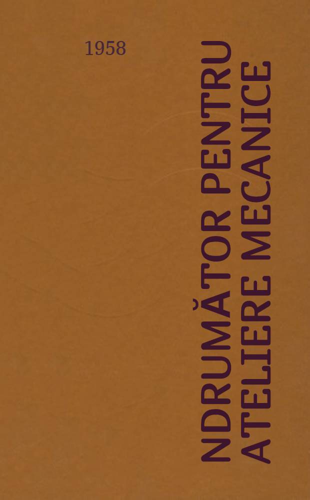 Îndrumător pentru ateliere mecanice