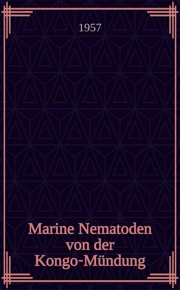 Marine Nematoden von der Kongo-Mündung