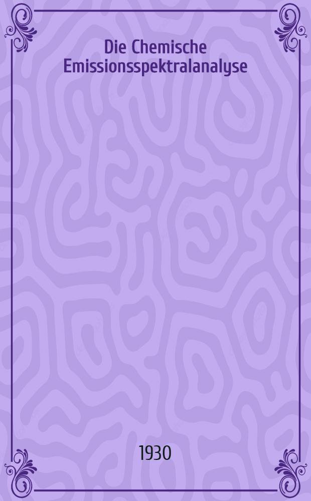 Die Chemische Emissionsspektralanalyse