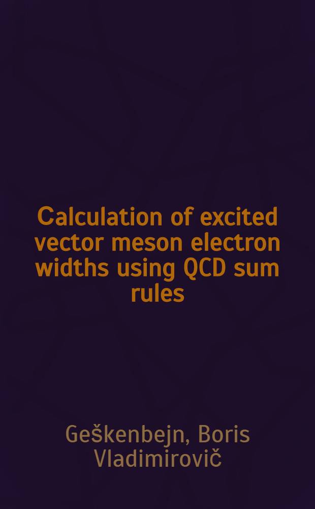 Сalculation of excited vector meson electron widths using QCD sum rules