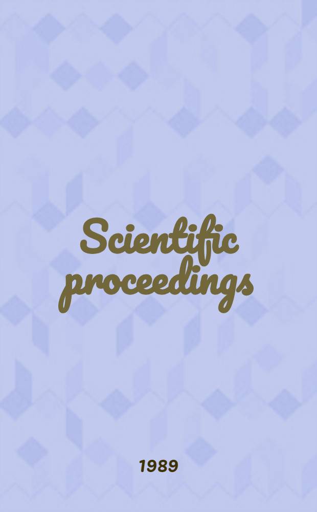 Scientific proceedings