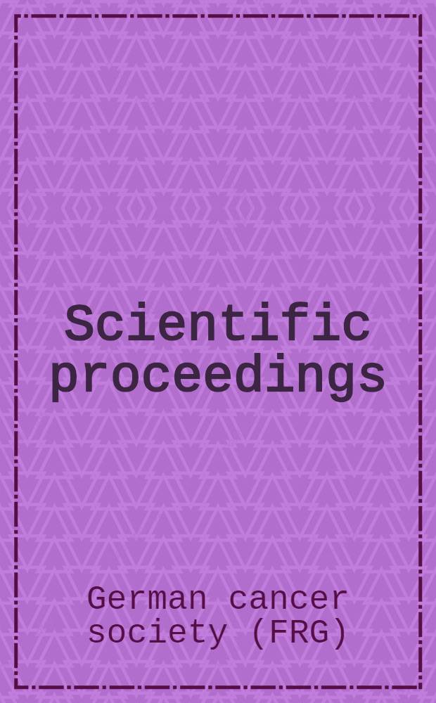 Scientific proceedings