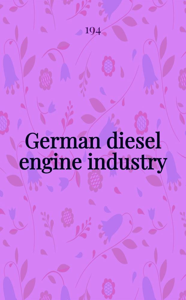German diesel engine industry