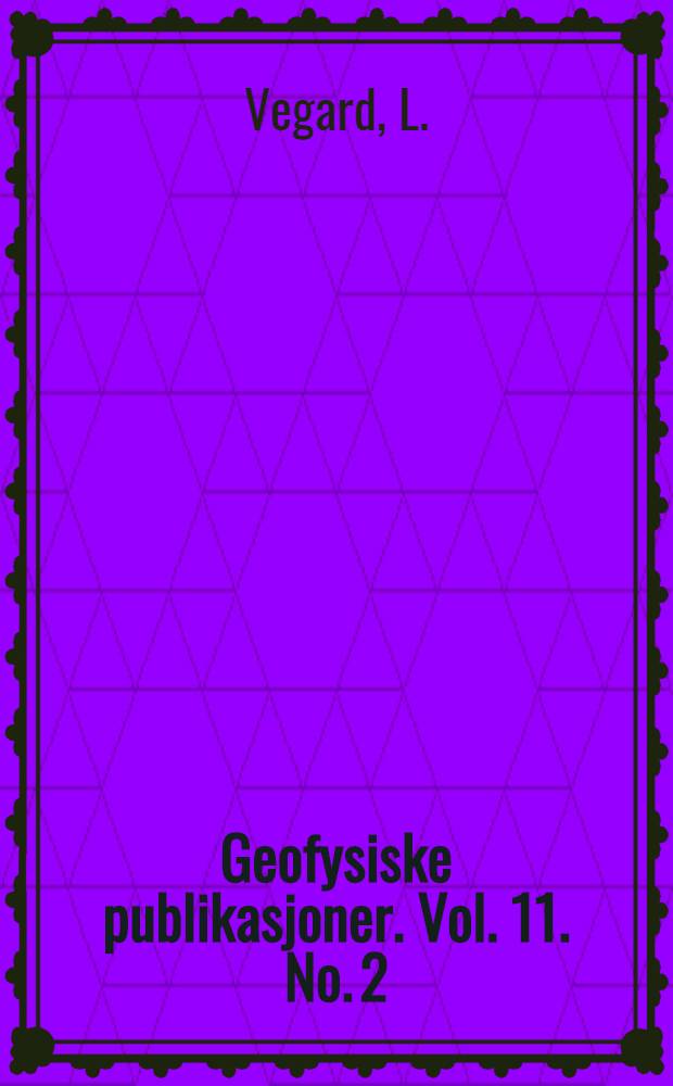 Geofysiske publikasjoner. Vol. 11. No. 2 : Continued investigations on the temperature of the upper atmosphere determined by mens of bands appearing in the auroral spectrum