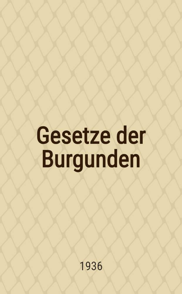 Gesetze der Burgunden