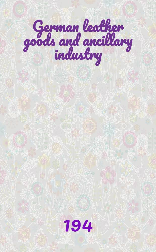 German leather goods and ancillary industry