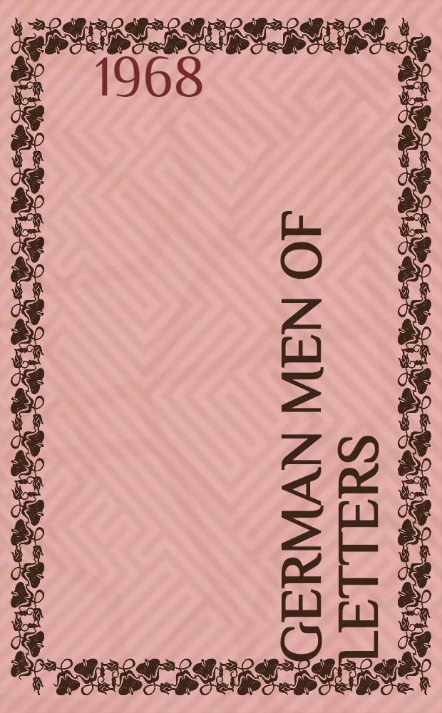 German men of letters : Twelve lit. essays. Vol. 3