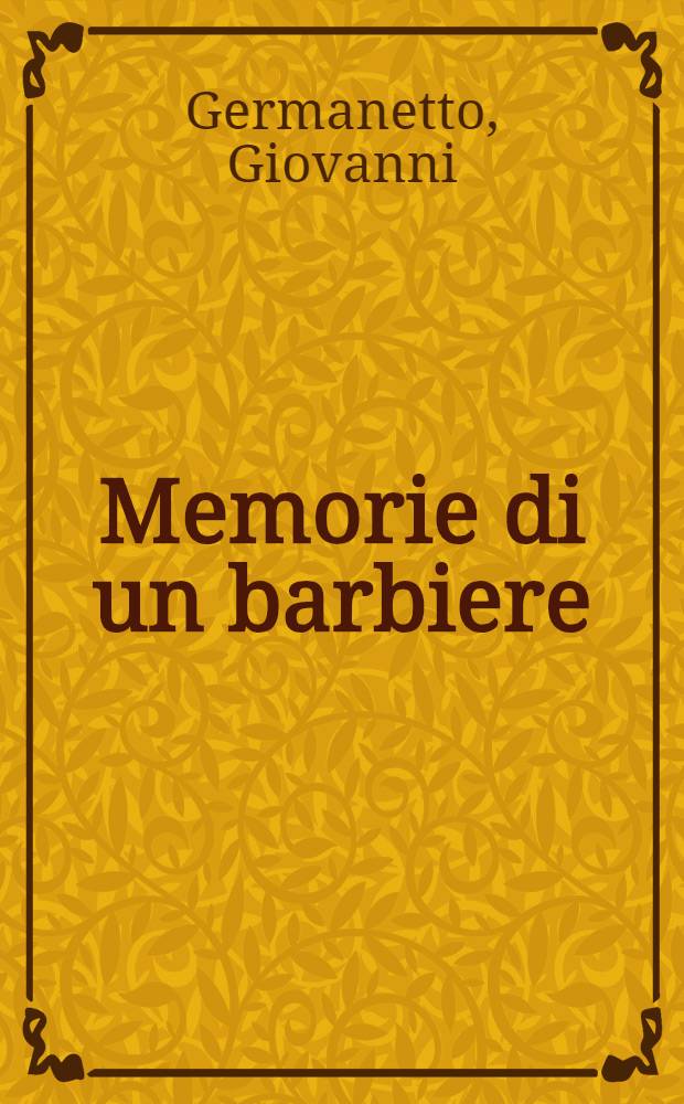 Memorie di un barbiere