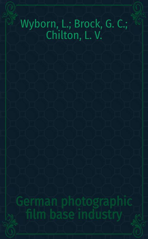 German photographic film base industry