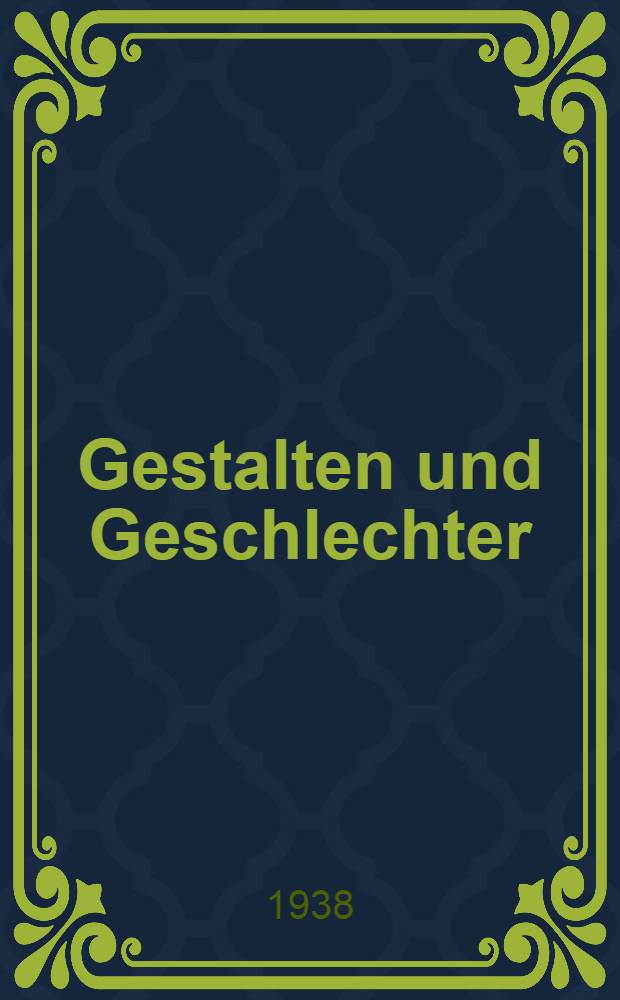 Gestalten und Geschlechter