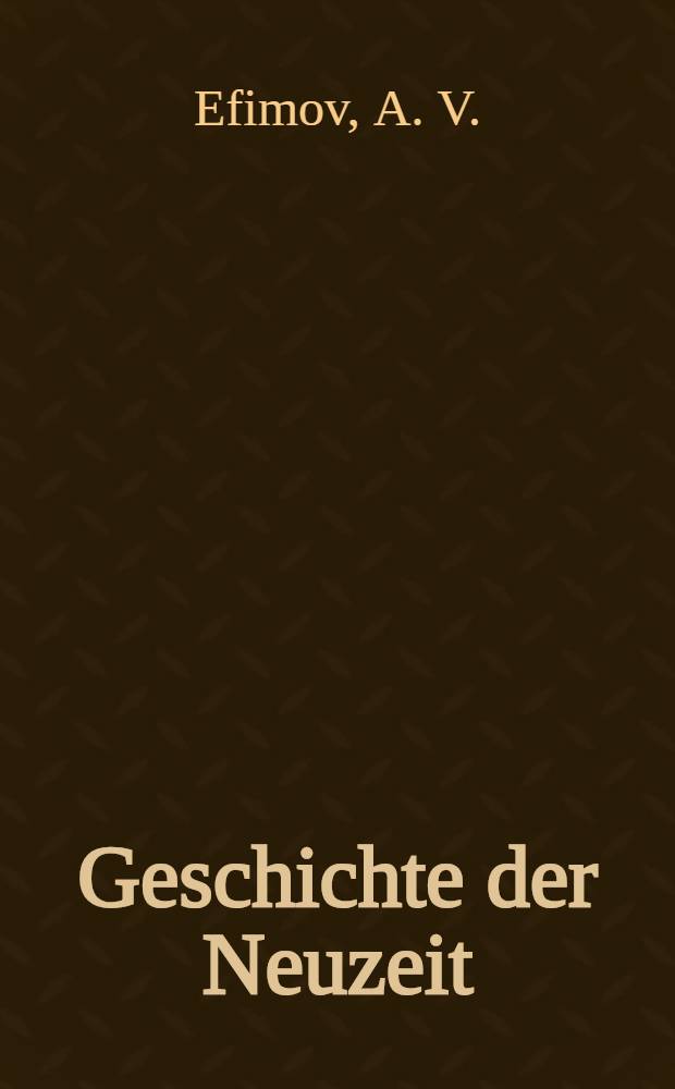 Geschichte der Neuzeit