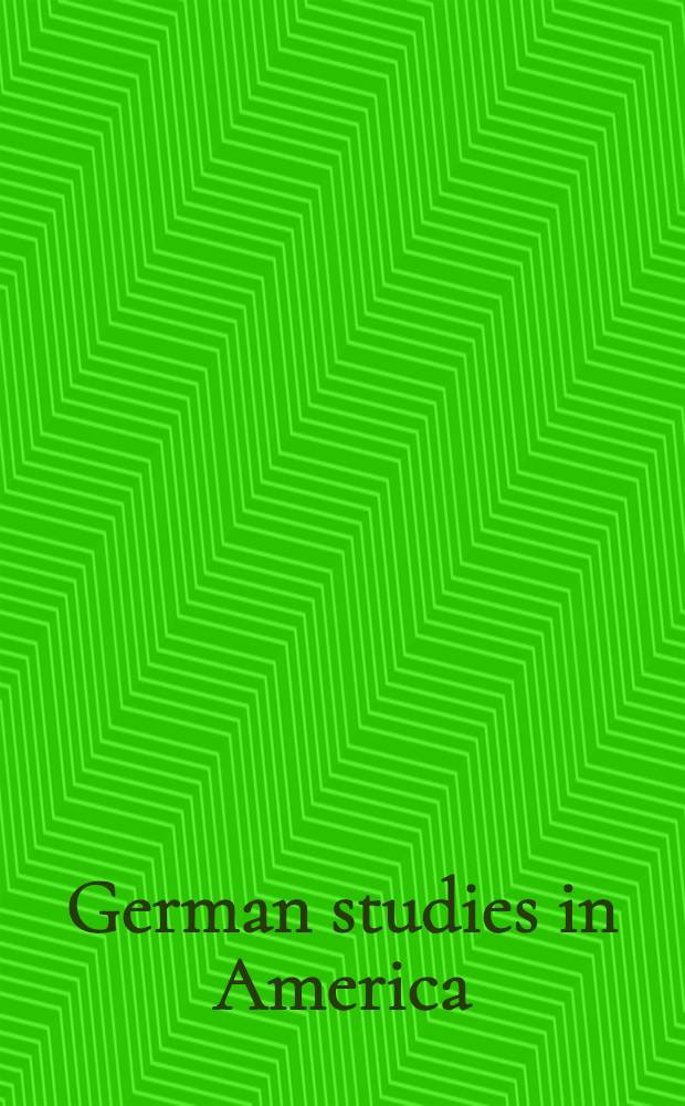 German studies in America