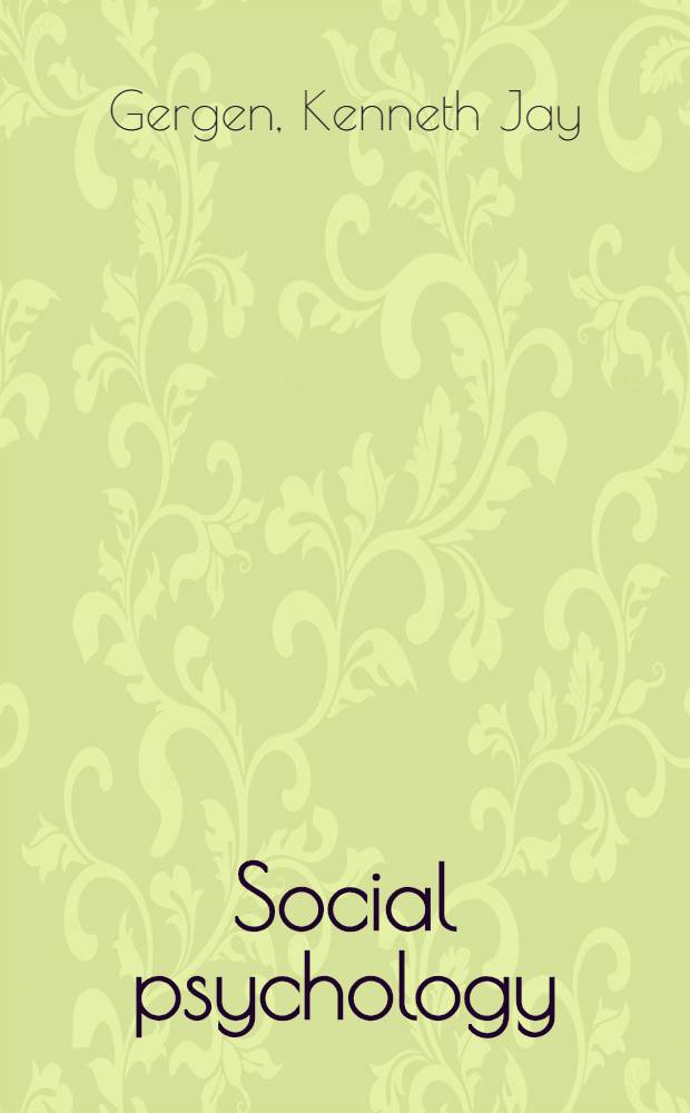 Social psychology