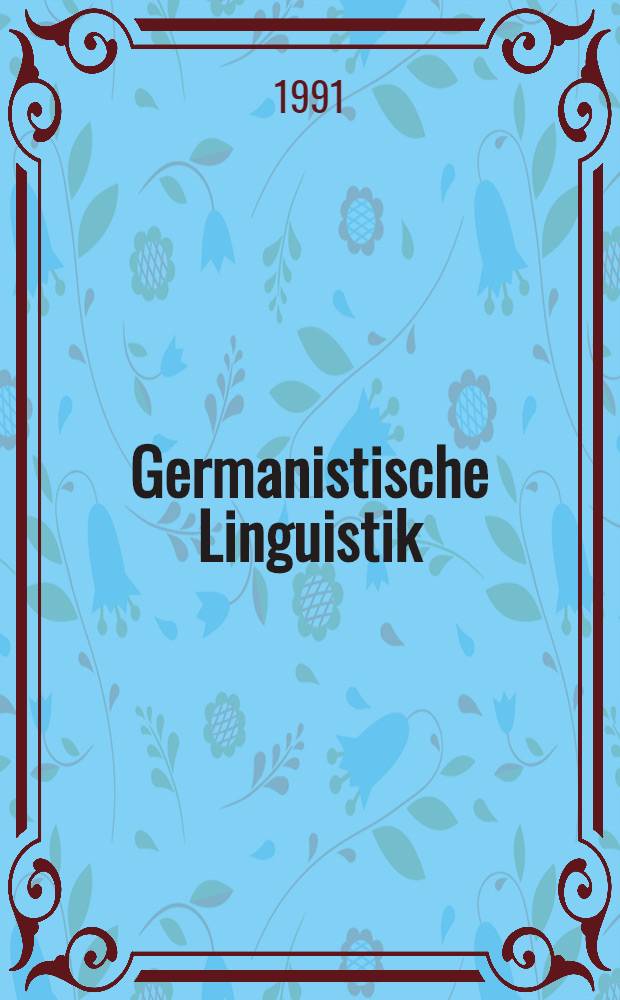 Germanistische Linguistik : Reihe .. : Muttersprachlicher Unterricht im 19. Jahrhundert