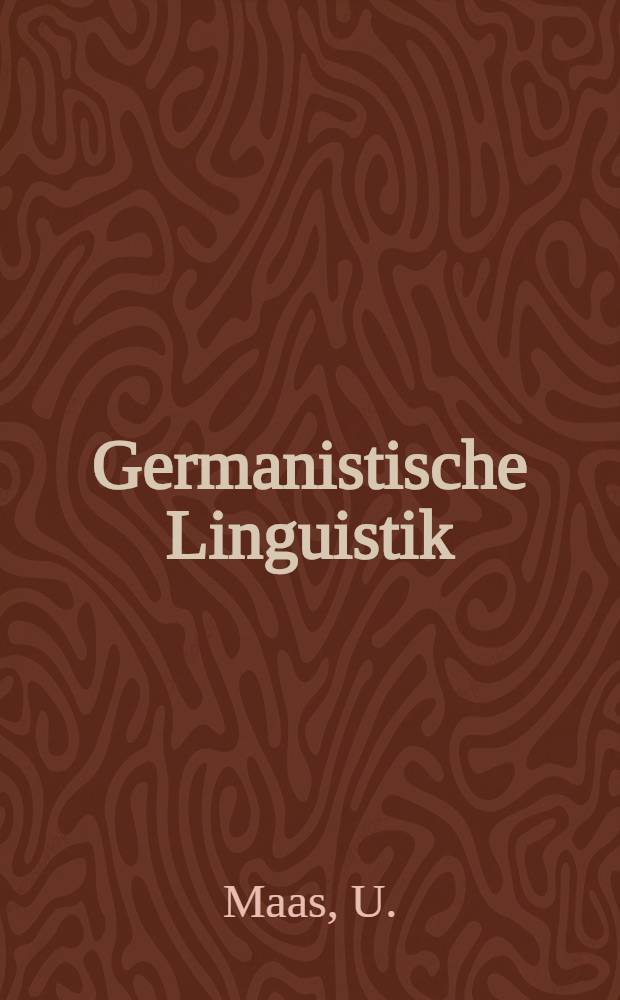 Germanistische Linguistik : Reihe .. : Grundzüge der deutschen Orthographie