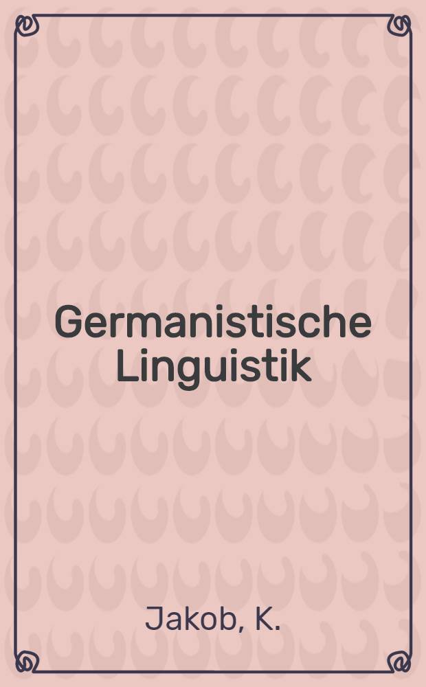 Germanistische Linguistik : Reihe .. : Maschine, mentales Modell, Metapher