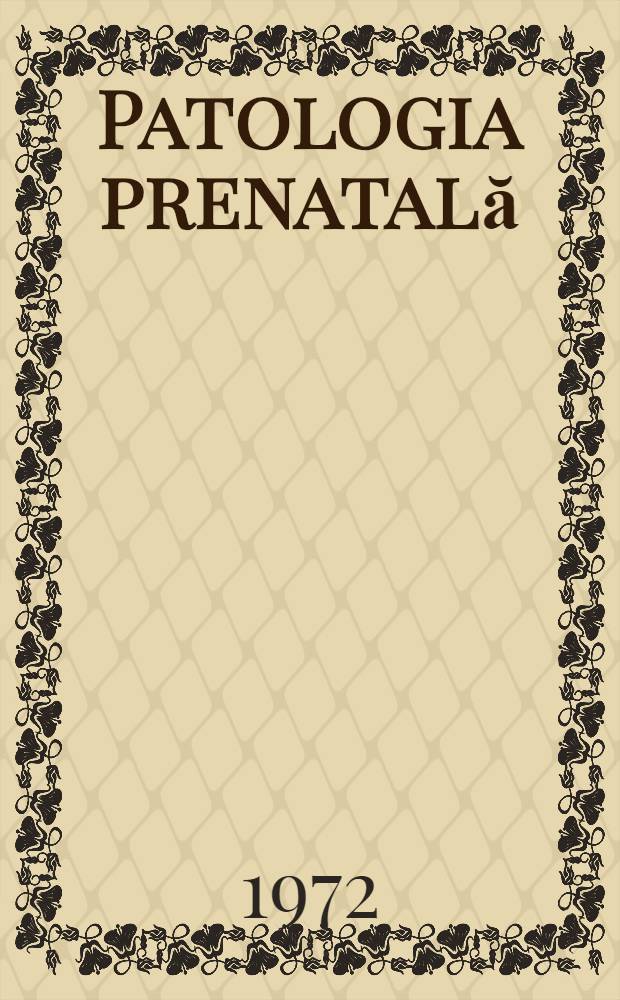 Patologia prenatală