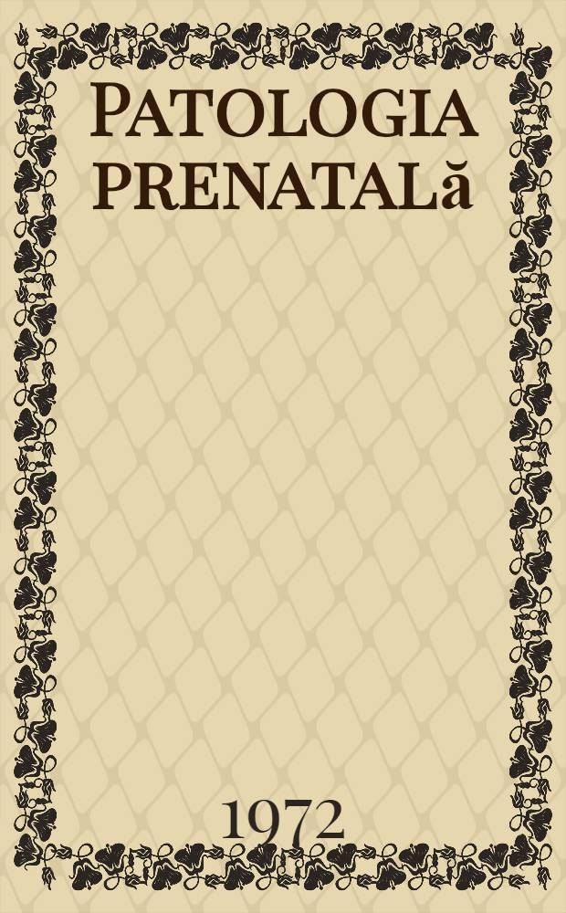 Patologia prenatală
