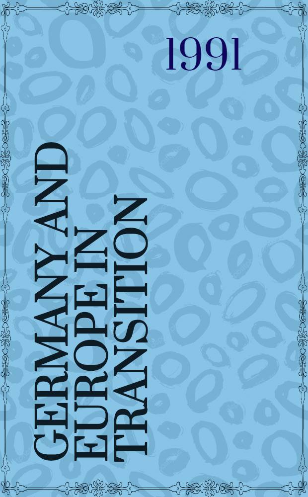 Germany and Europe in transition