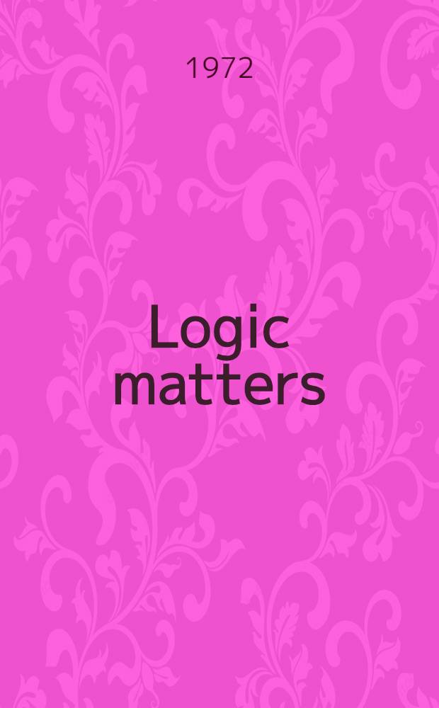 Logic matters