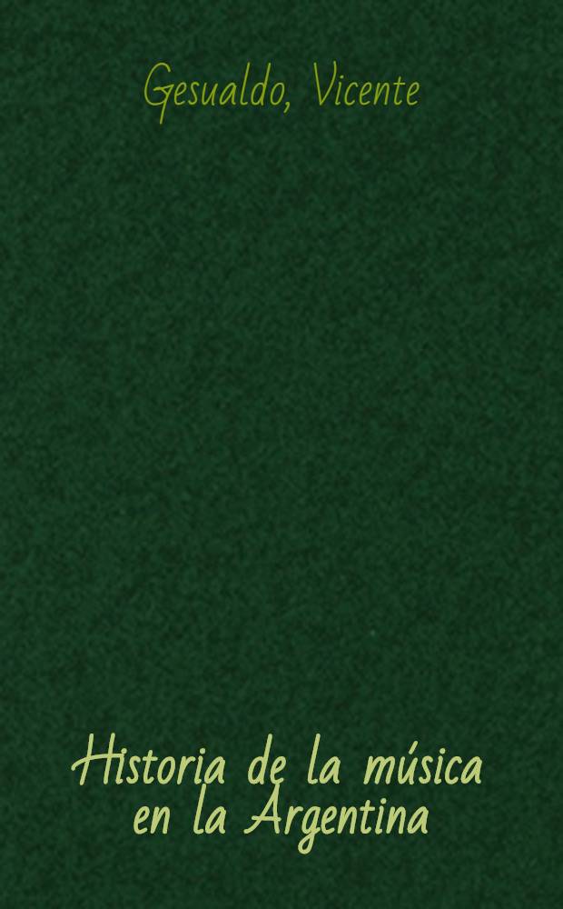 Historia de la música en la Argentina