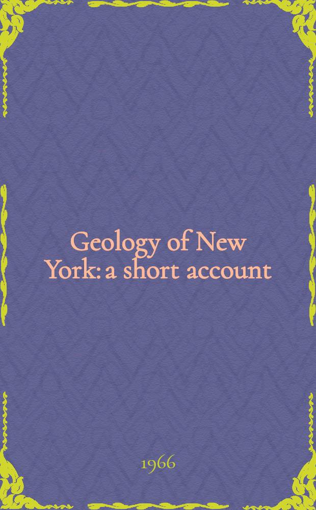 Geology of New York: a short account