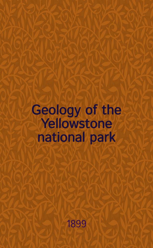 Geology of the Yellowstone national park