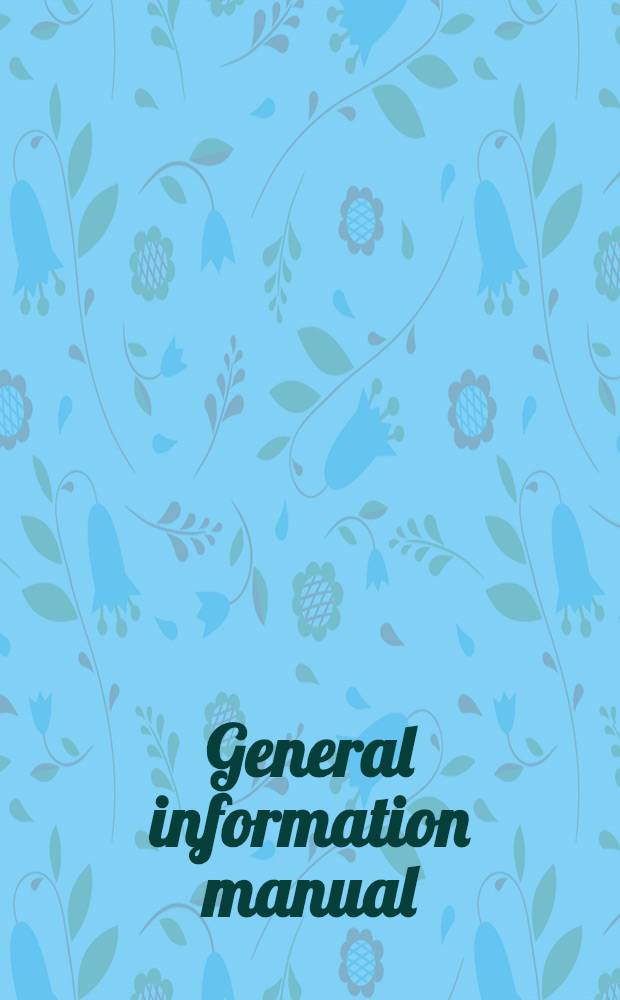 General information manual : An introd. to inform. retrieval