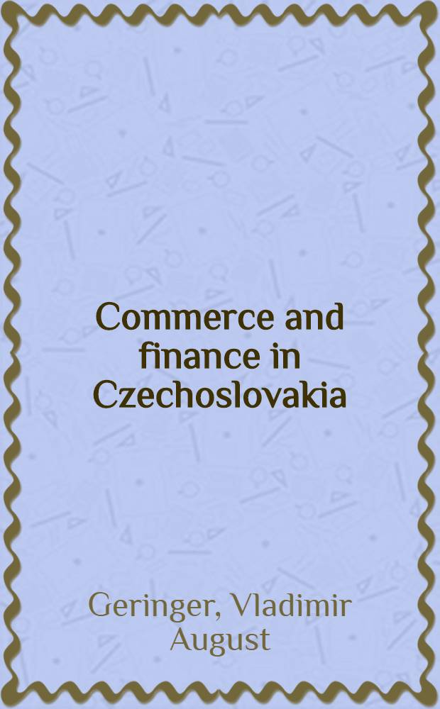 Commerce and finance in Czechoslovakia
