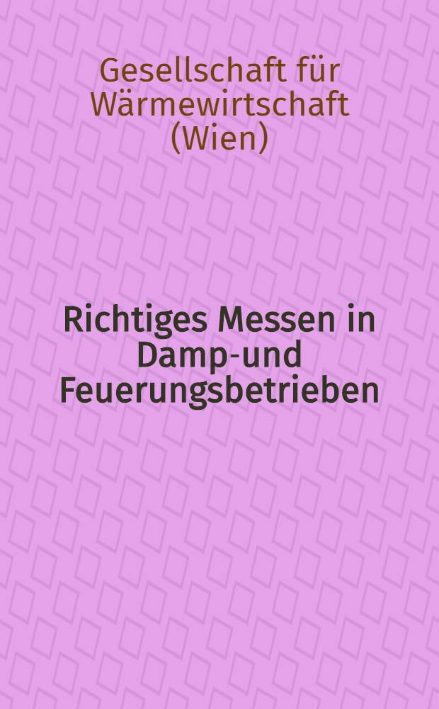 ... Richtiges Messen in Dampf- und Feuerungsbetrieben
