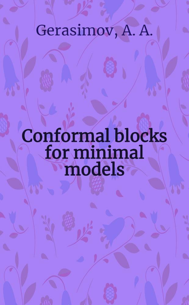 Conformal blocks for minimal models