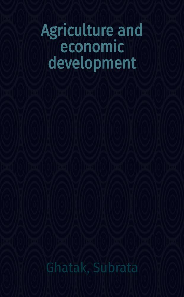 Agriculture and economic development