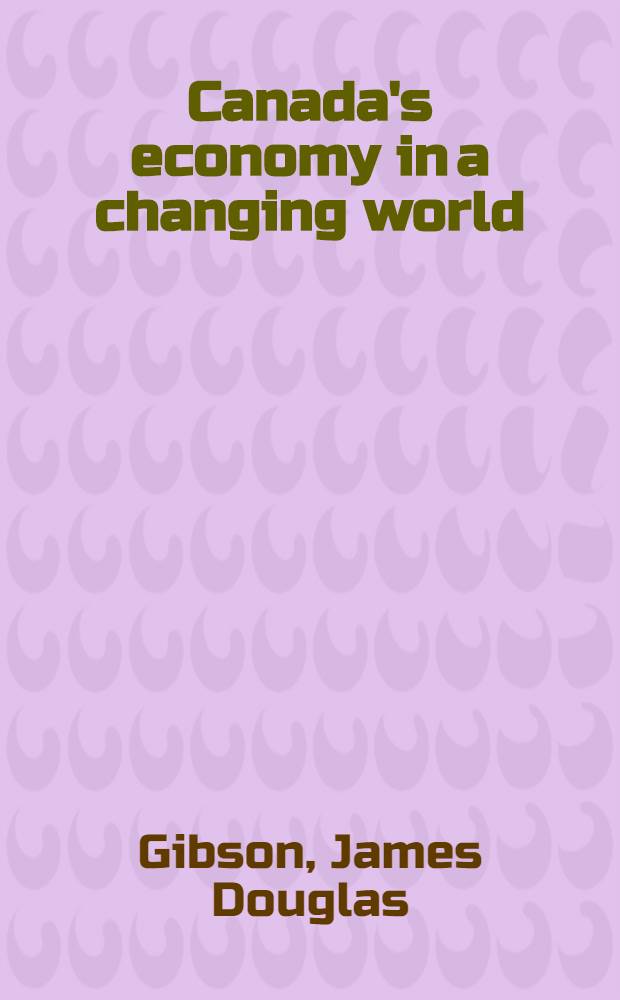 Canada's economy in a changing world