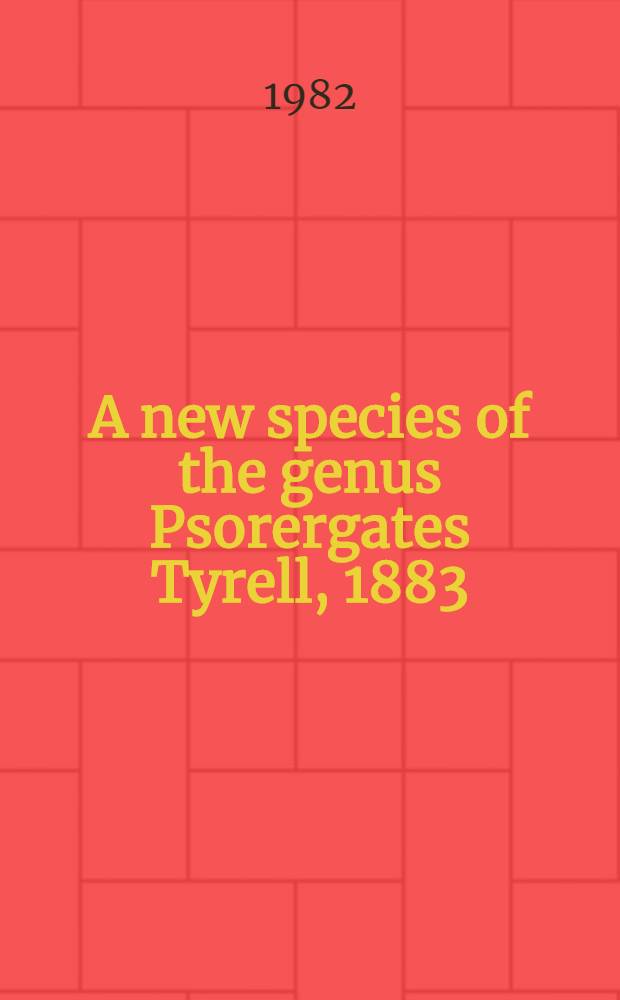 A new species of the genus Psorergates Tyrell, 1883 (Acarina: Prostgamata: Psorergatidae) parasitic on the tree-shrew Tupaia dorsalis (Mammalia: Scandentia) from Borneo