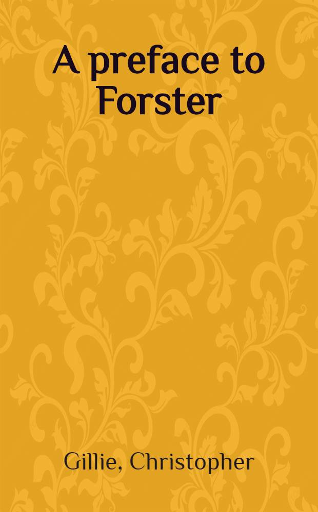 A preface to Forster