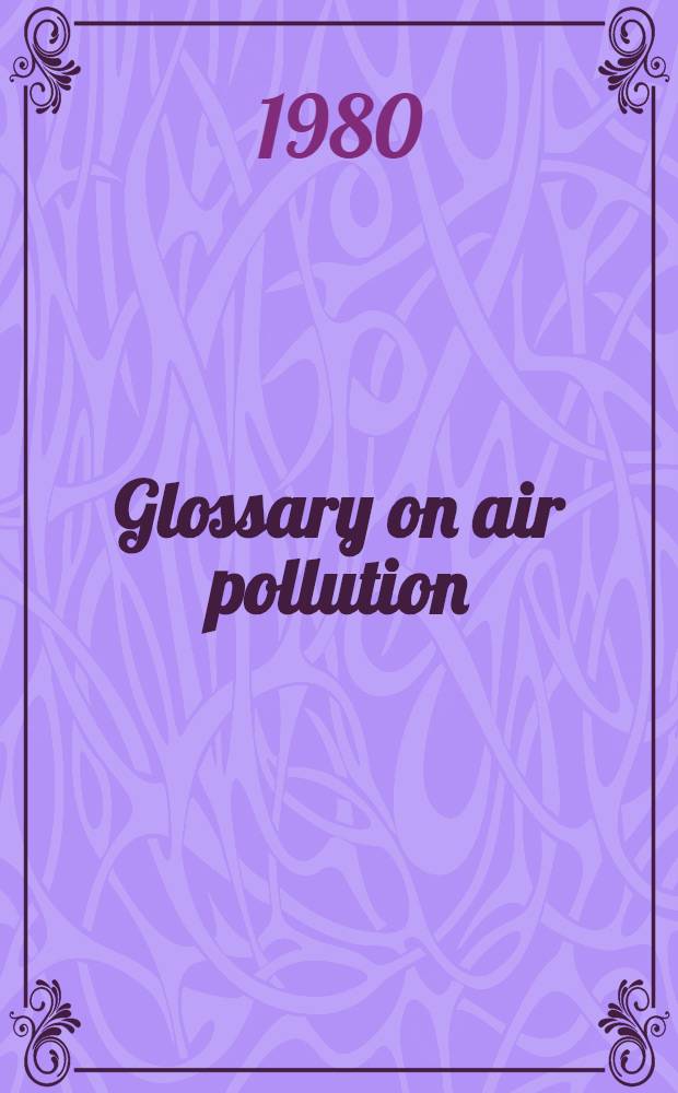 Glossary on air pollution