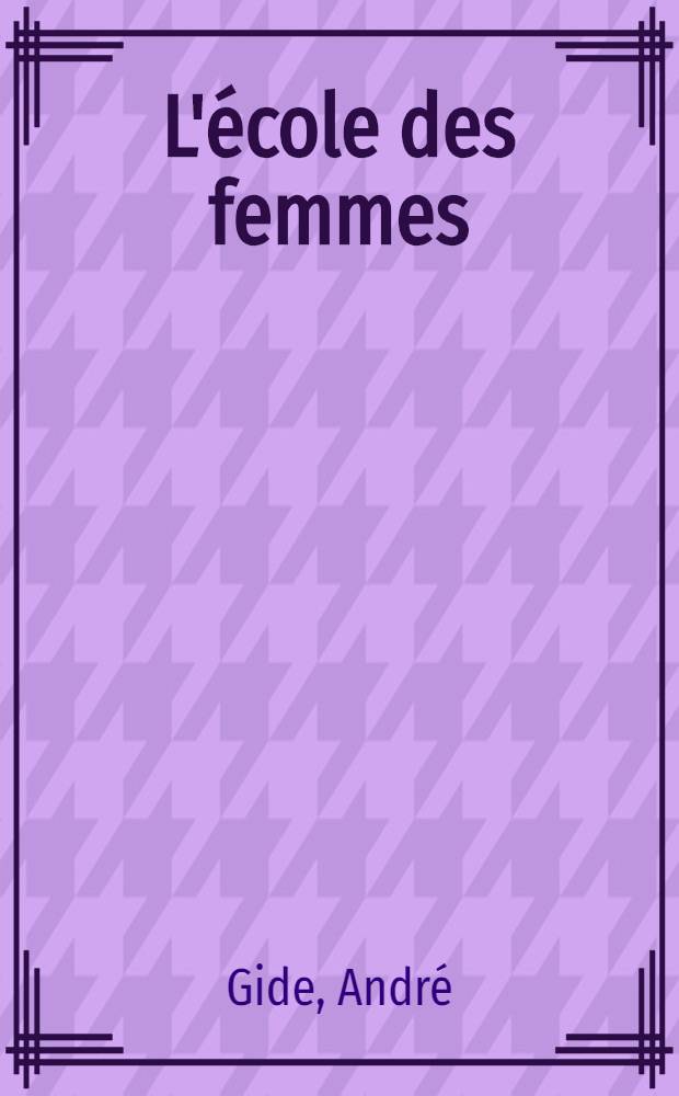 L'école des femmes